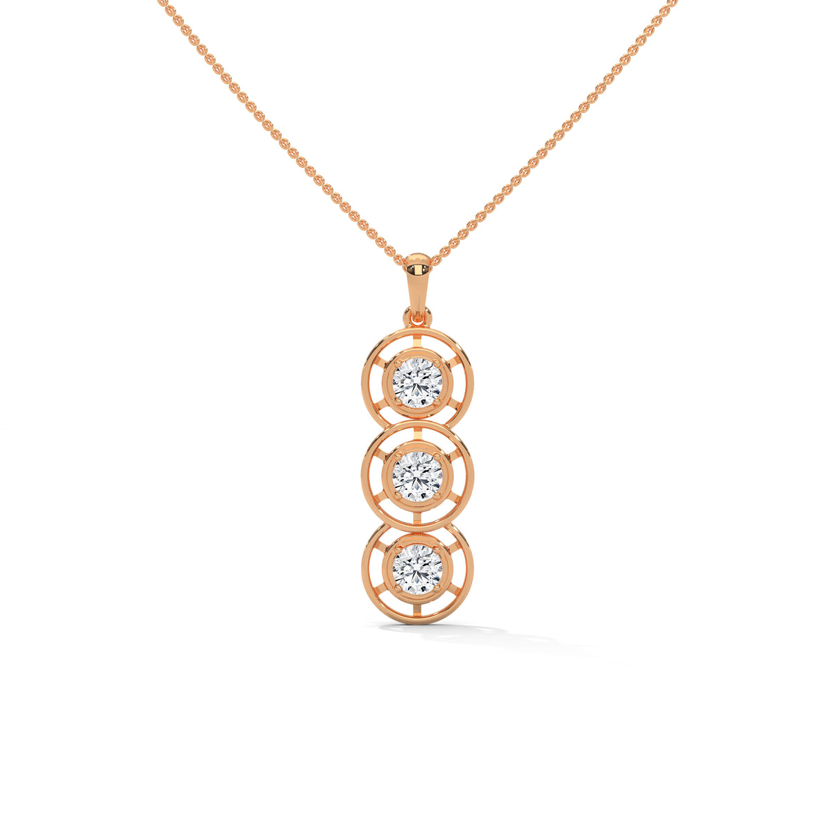 Orbital Trio Diamond Pendant