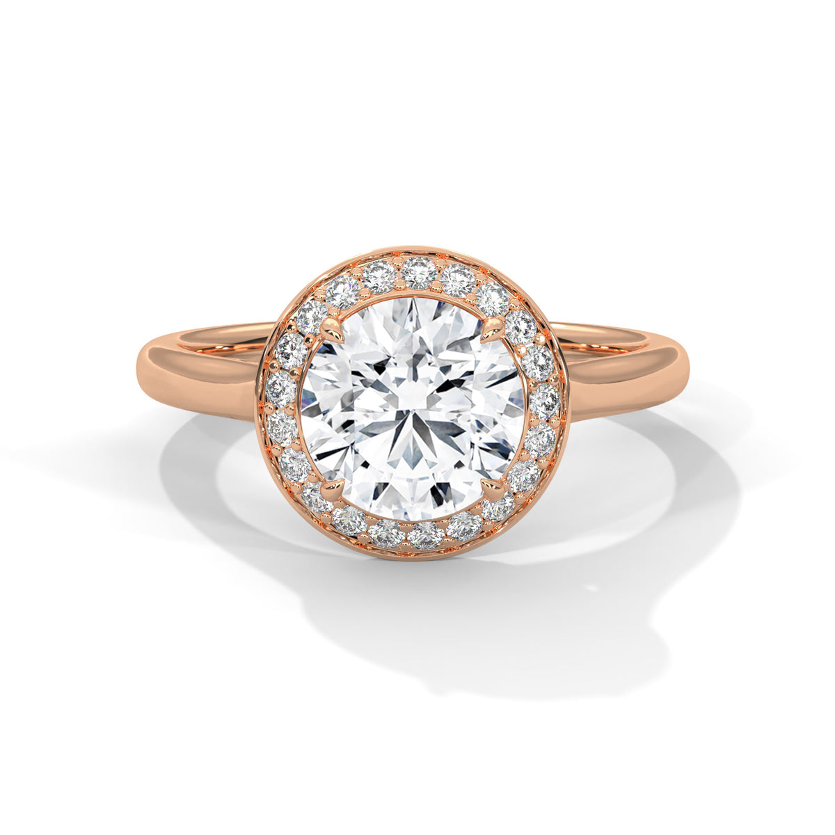 Celestial Halo Solitaire Ring