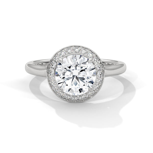 Celestial Halo Solitaire Ring