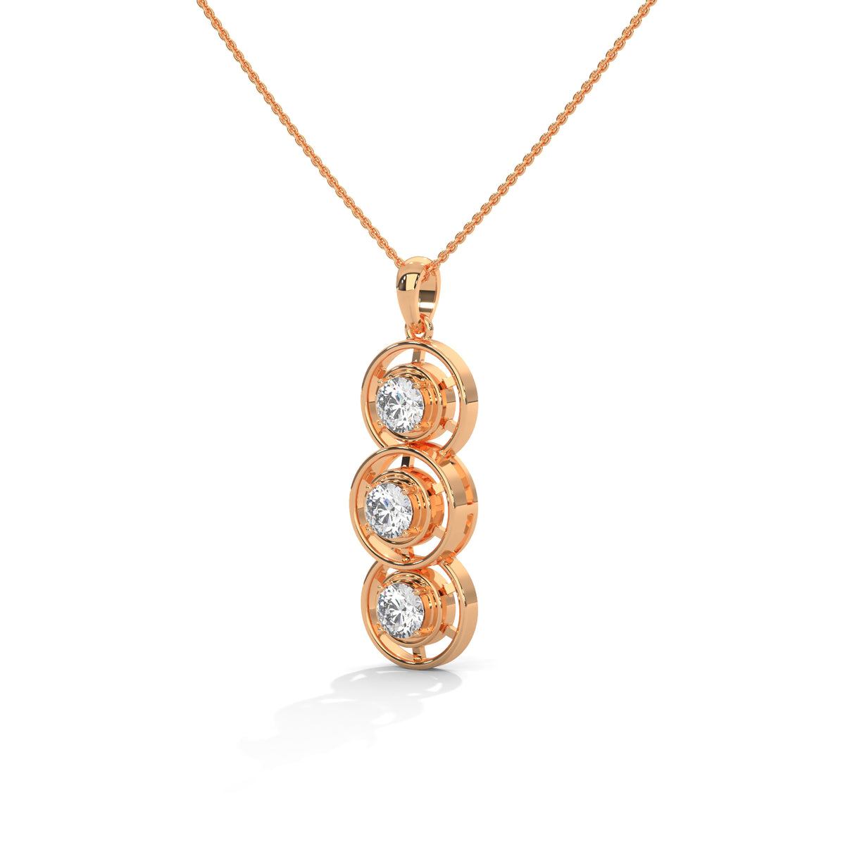 Orbital Trio Diamond Pendant