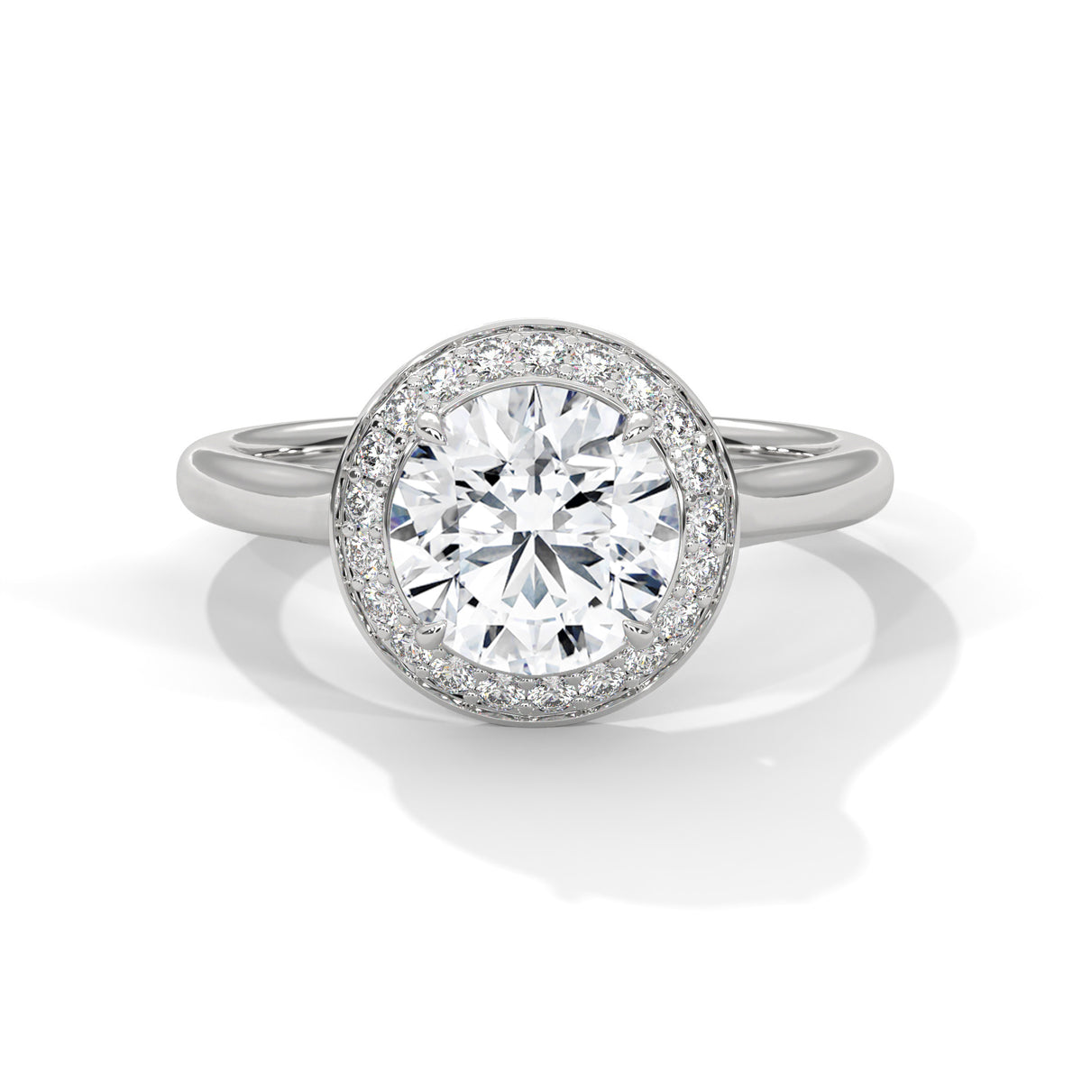 Celestial Halo Solitaire Ring