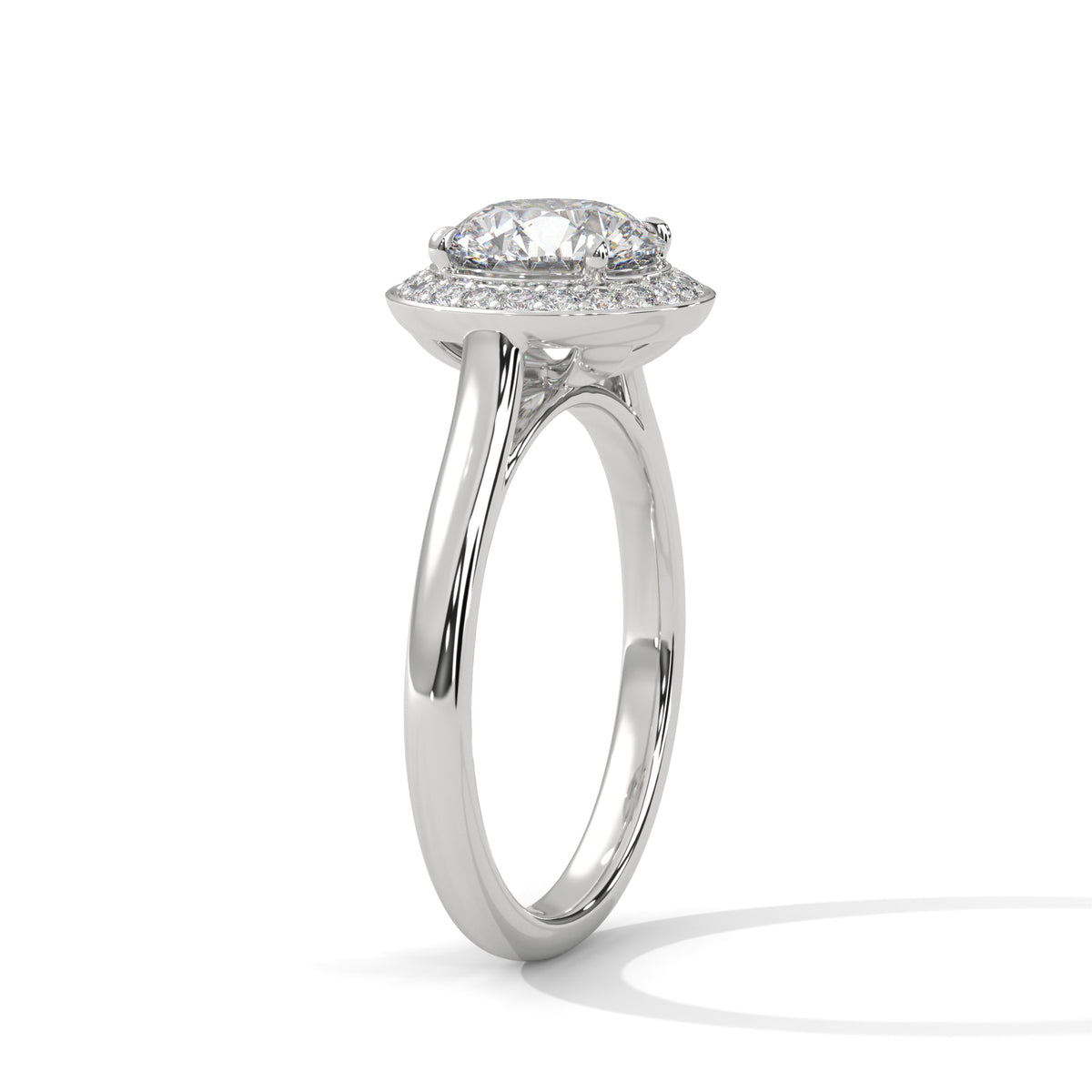 Celestial Halo Solitaire Ring
