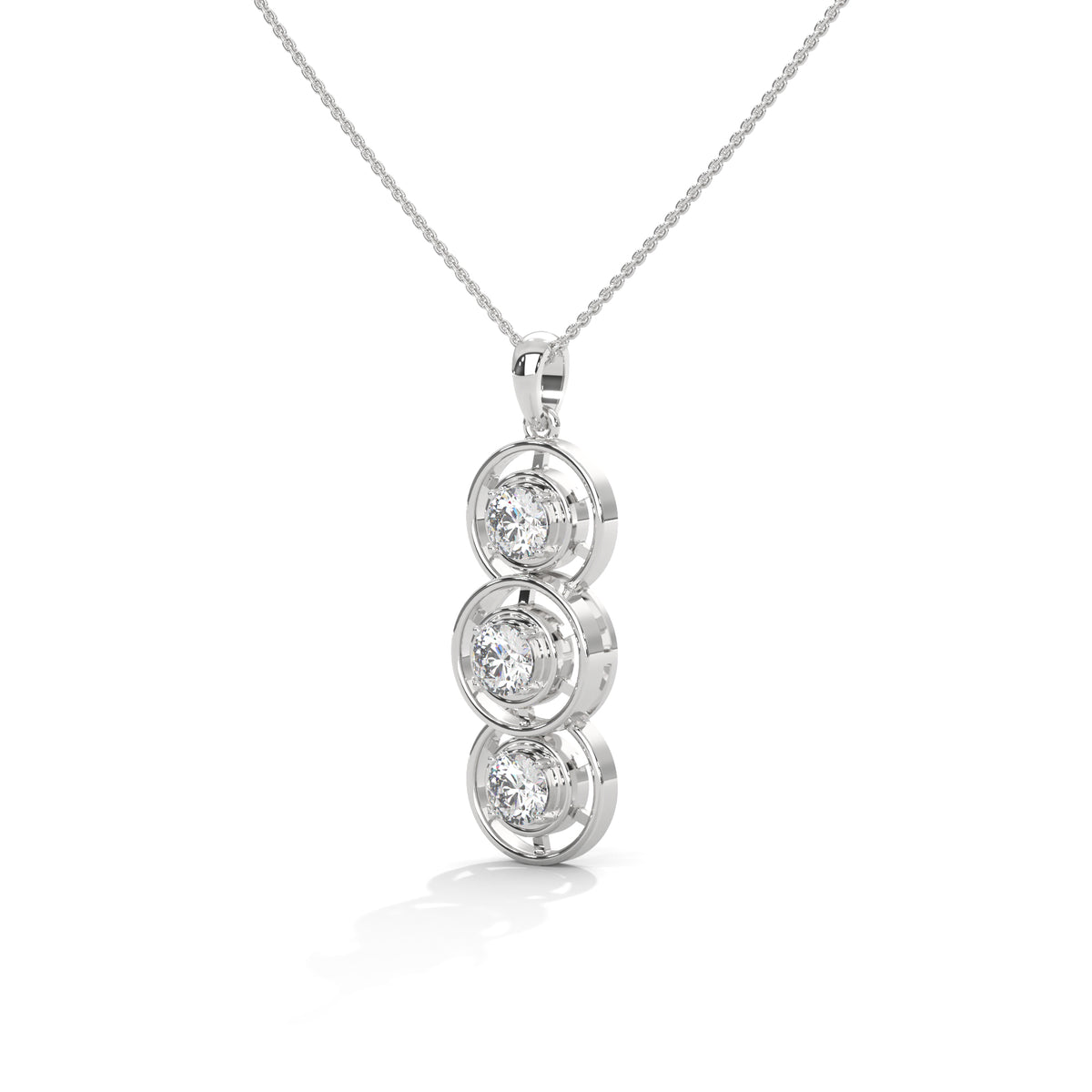 Orbital Trio Diamond Pendant