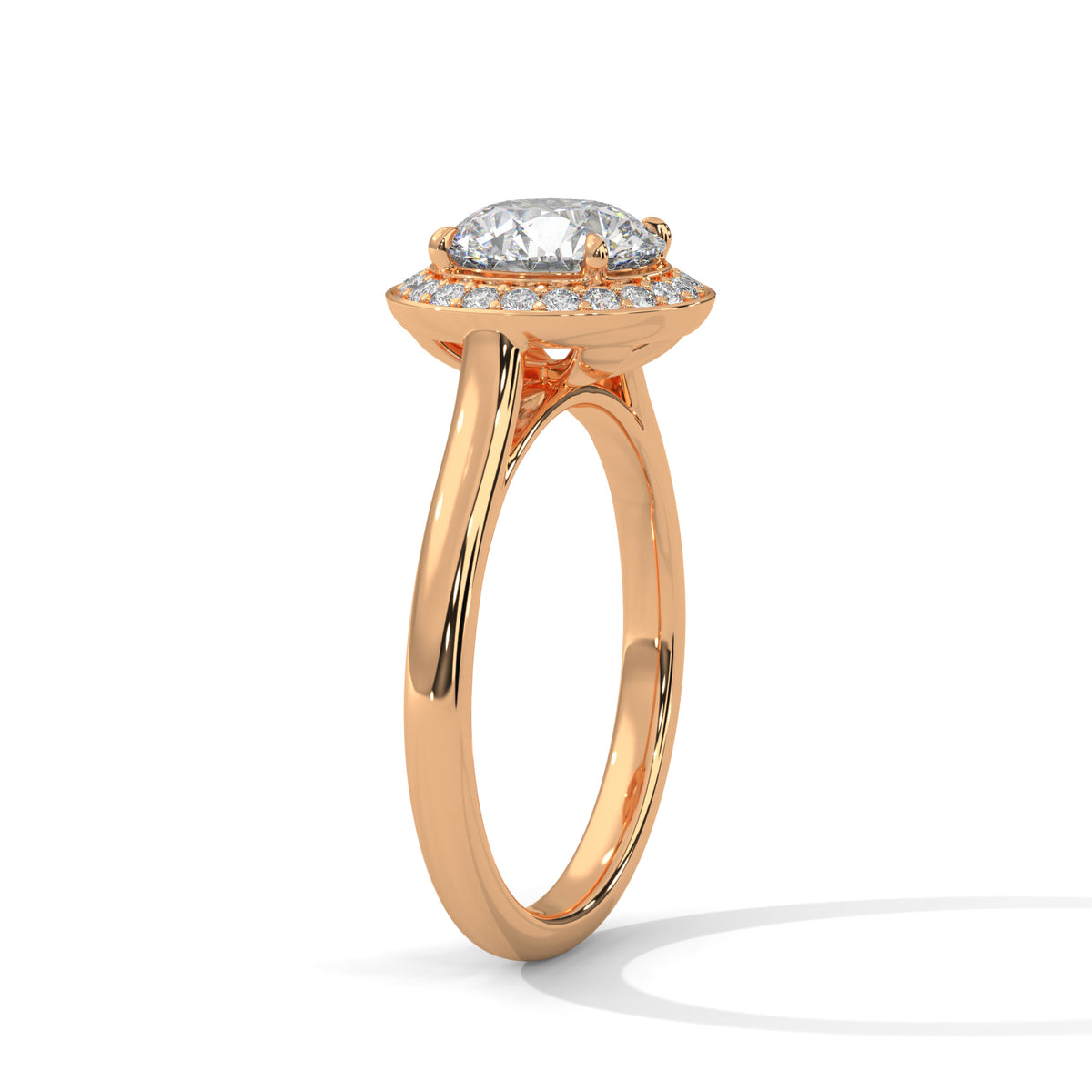 Celestial Halo Solitaire Ring