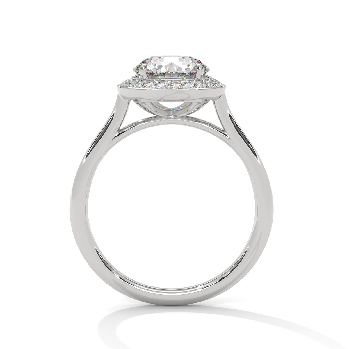 Celestial Halo Solitaire Ring