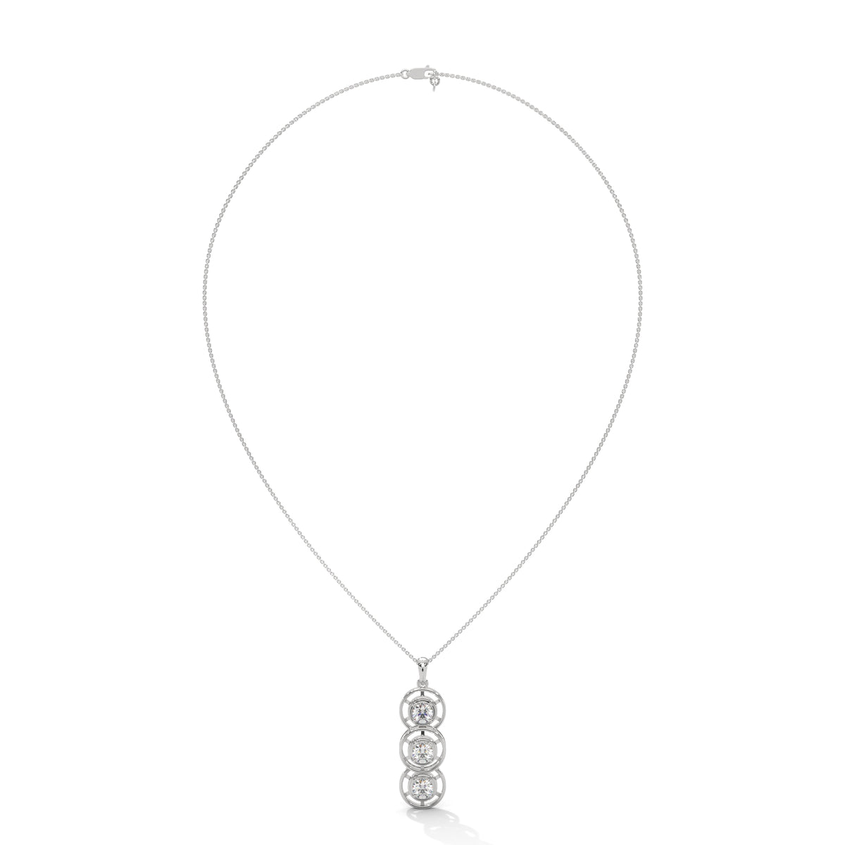 Orbital Trio Diamond Pendant