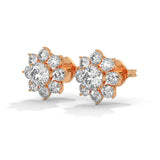 Sunburst Cluster Diamond Earrings