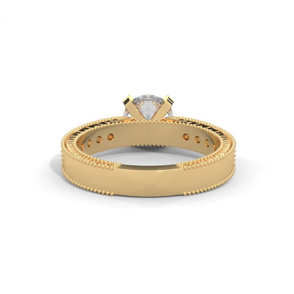 Milgrain Legacy Solitaire Ring