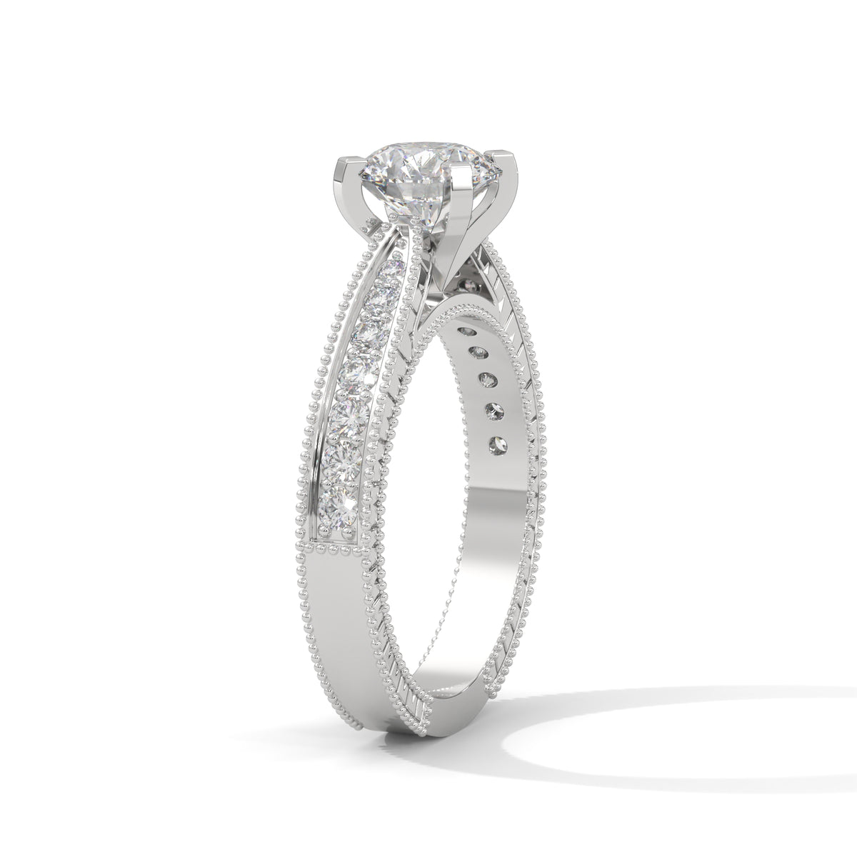 Milgrain Legacy Solitaire Ring