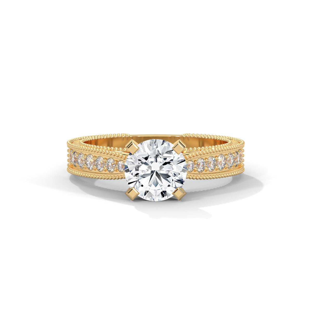 Milgrain Legacy Solitaire Ring