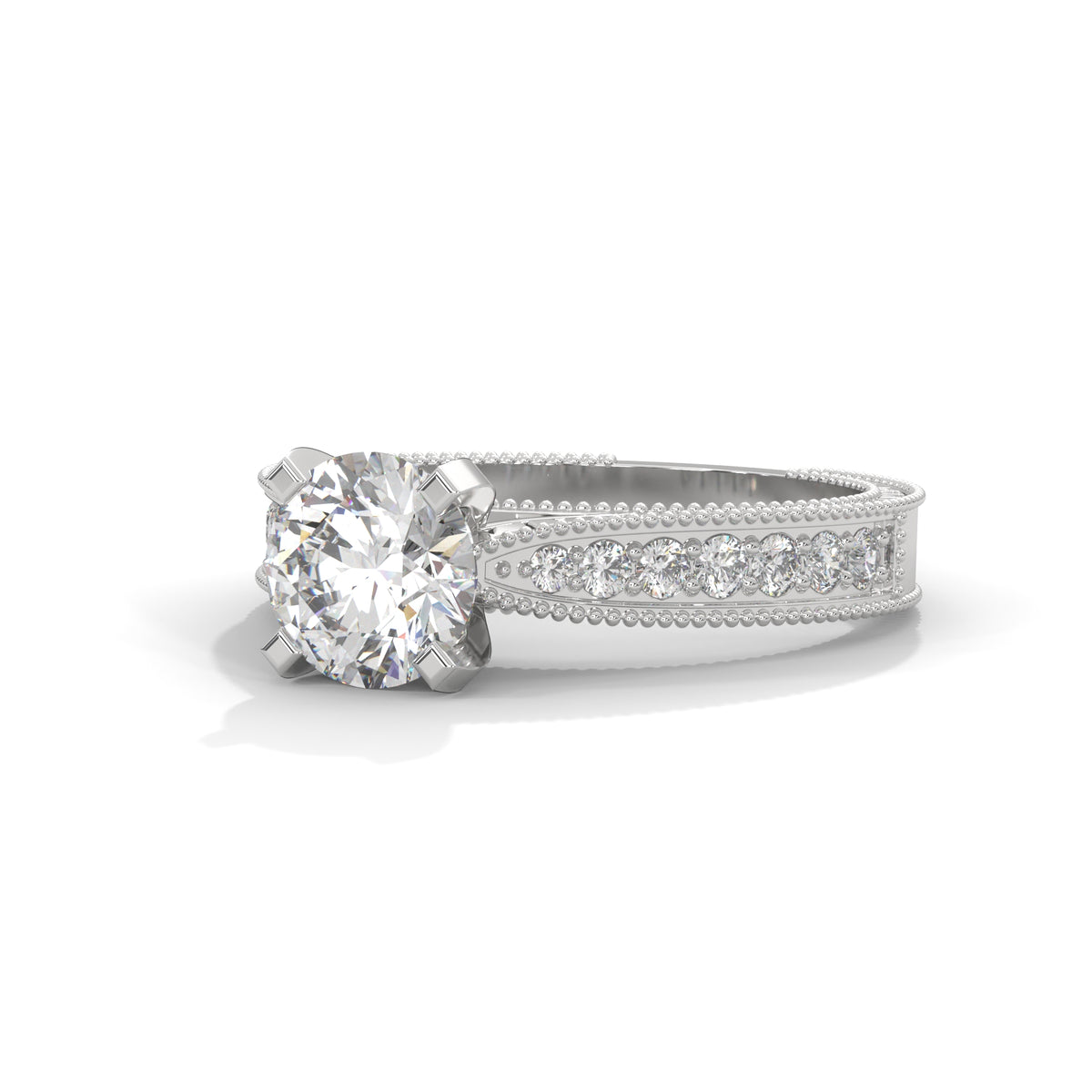 Milgrain Legacy Solitaire Ring
