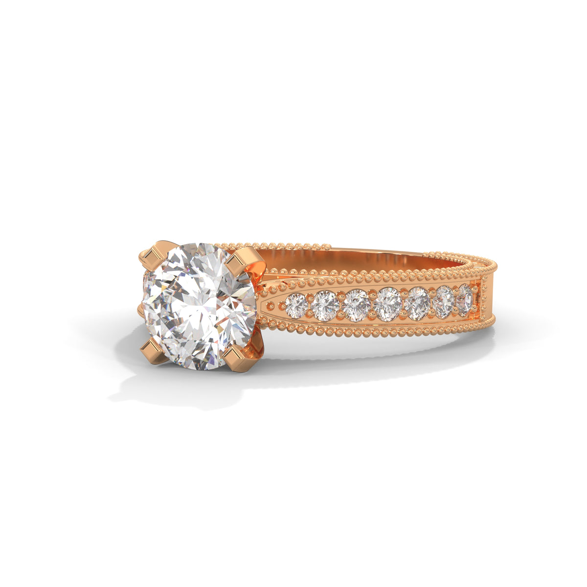 Milgrain Legacy Solitaire Ring