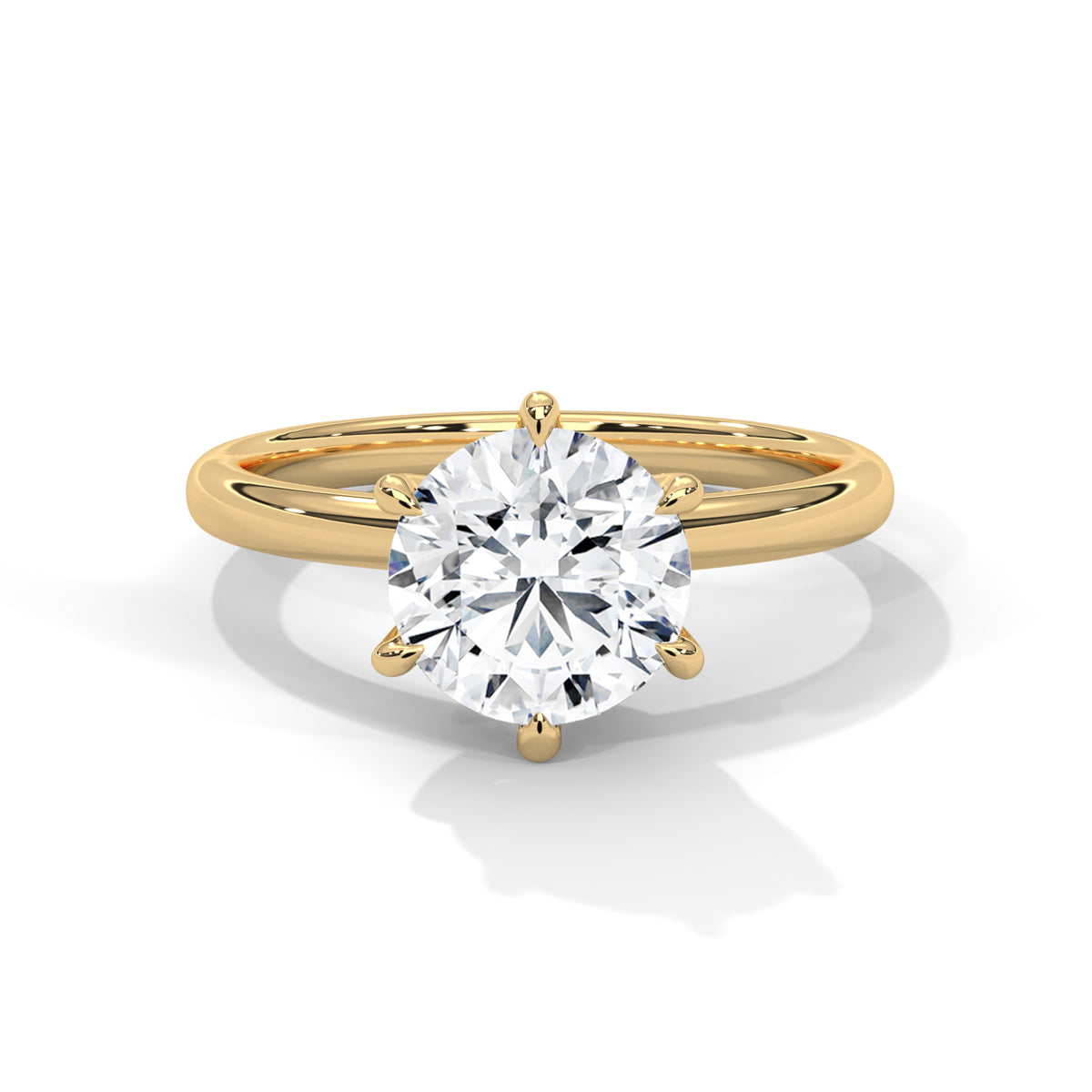 Crown Prong Solitaire Ring