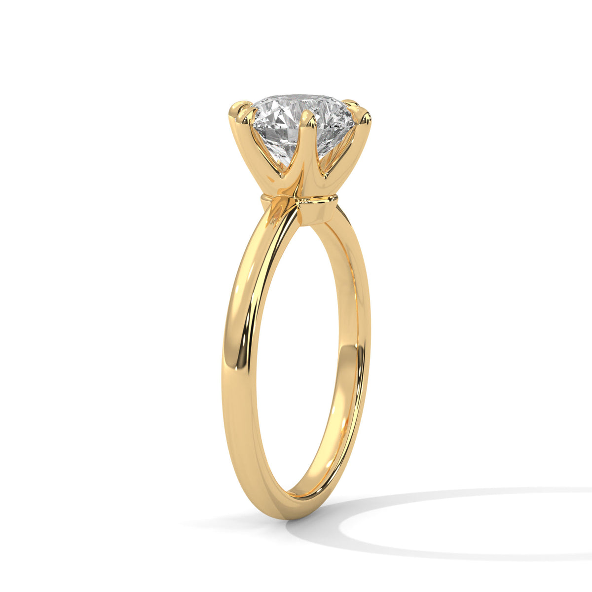Crown Prong Solitaire Ring