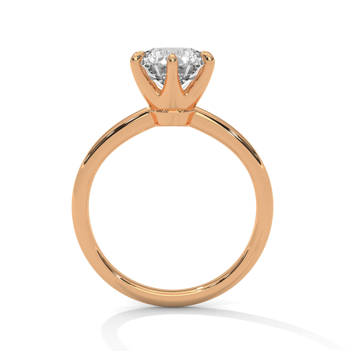 Crown Prong Solitaire Ring