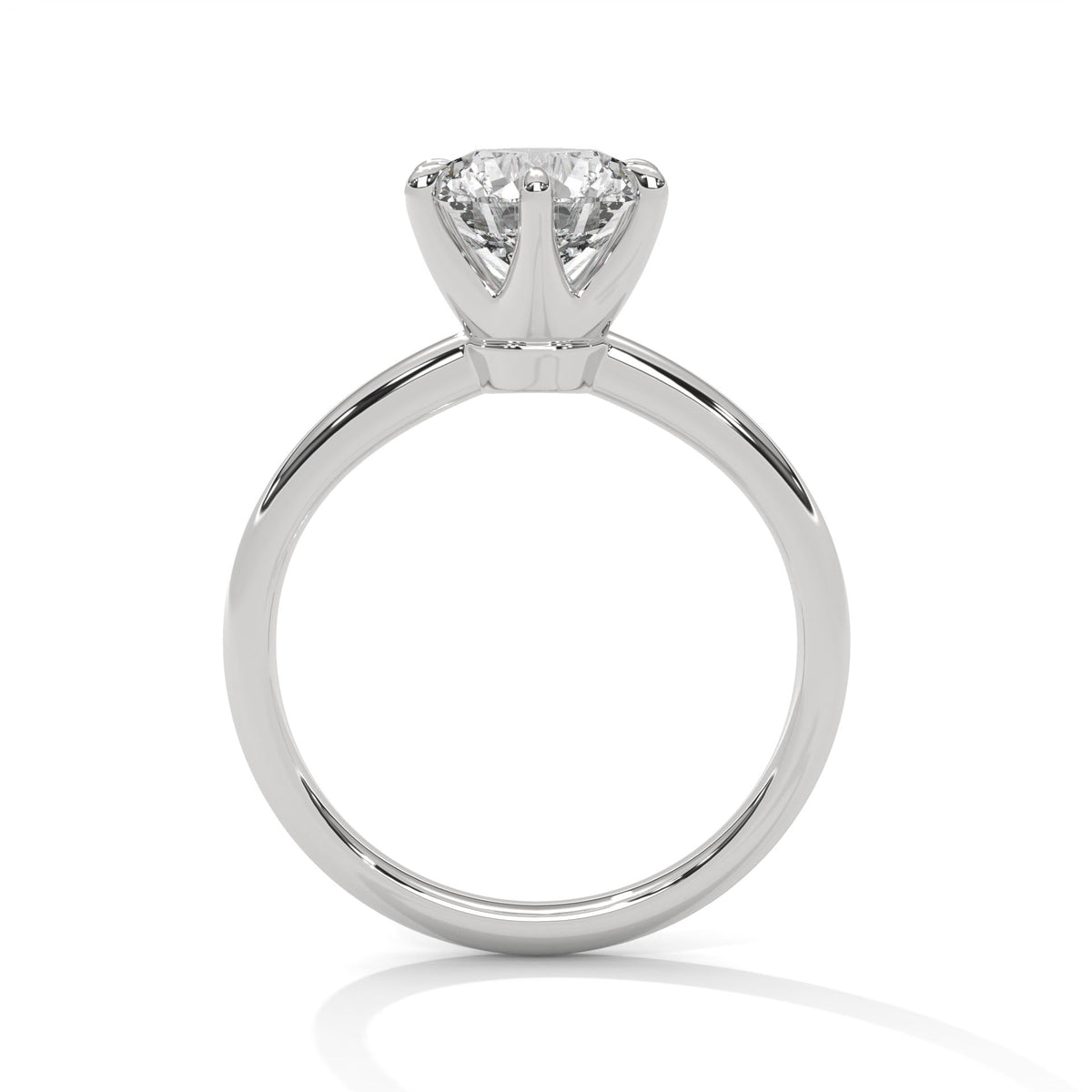 Crown Prong Solitaire Ring