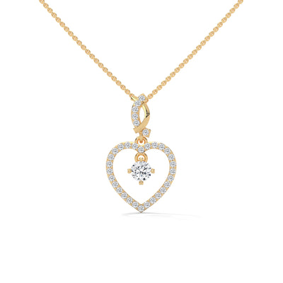 Floating Heart Solitaire Pendant Set — IGI Certified Diamond Jewellery | My Carat India