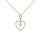 Floating Heart Solitaire Pendant Set