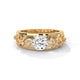 Filigree Scroll Solitaire Ring