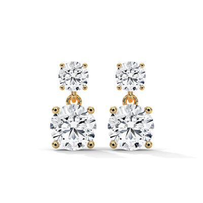Cascading Brilliance Drop Earrings — IGI Certified Diamond Jewellery | My Carat India