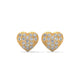 Pave Heart Cluster Studs