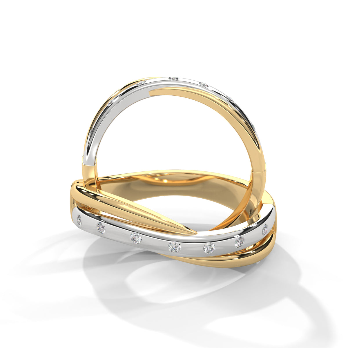Crossover Embrace Diamond Band Ring