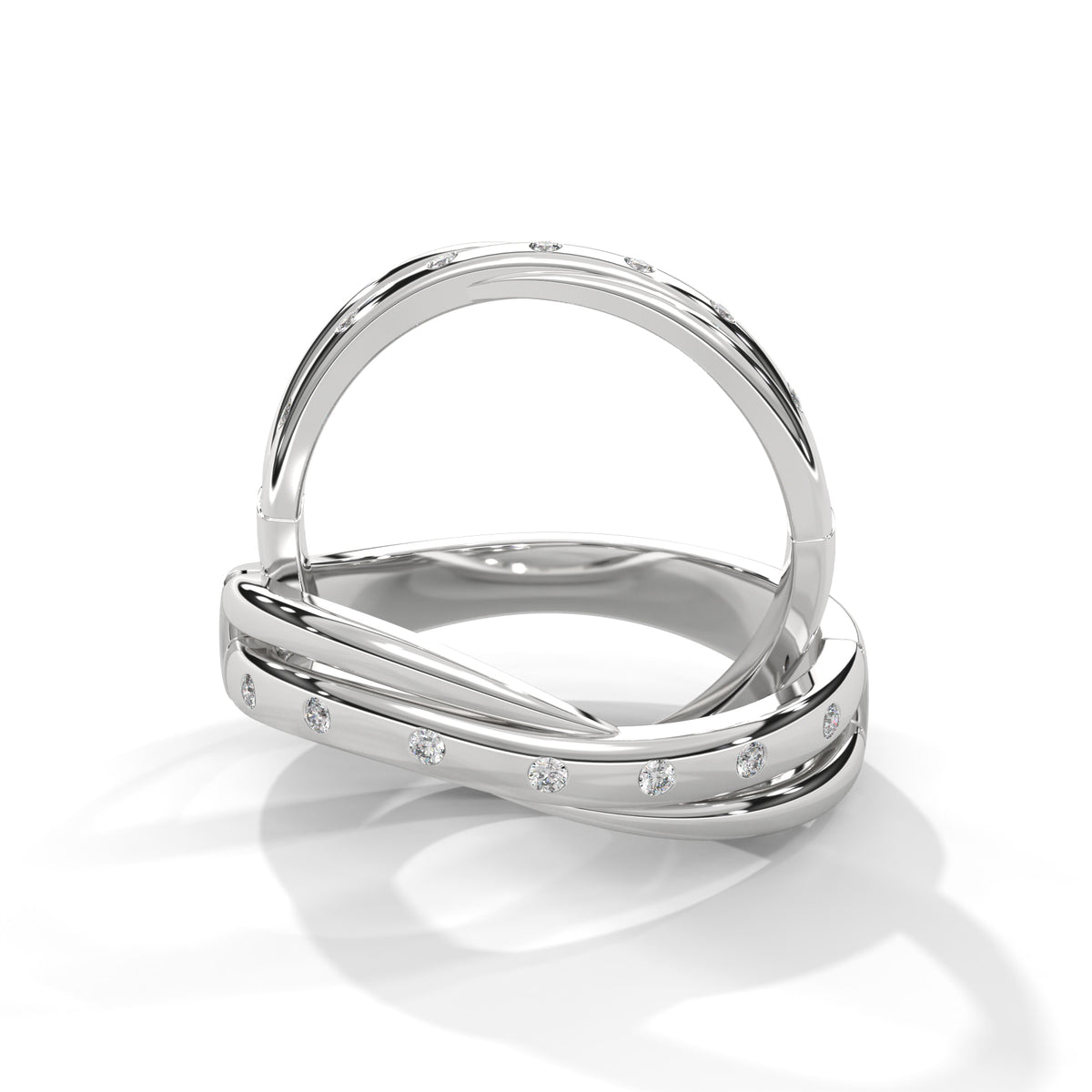 Crossover Embrace Diamond Band Ring