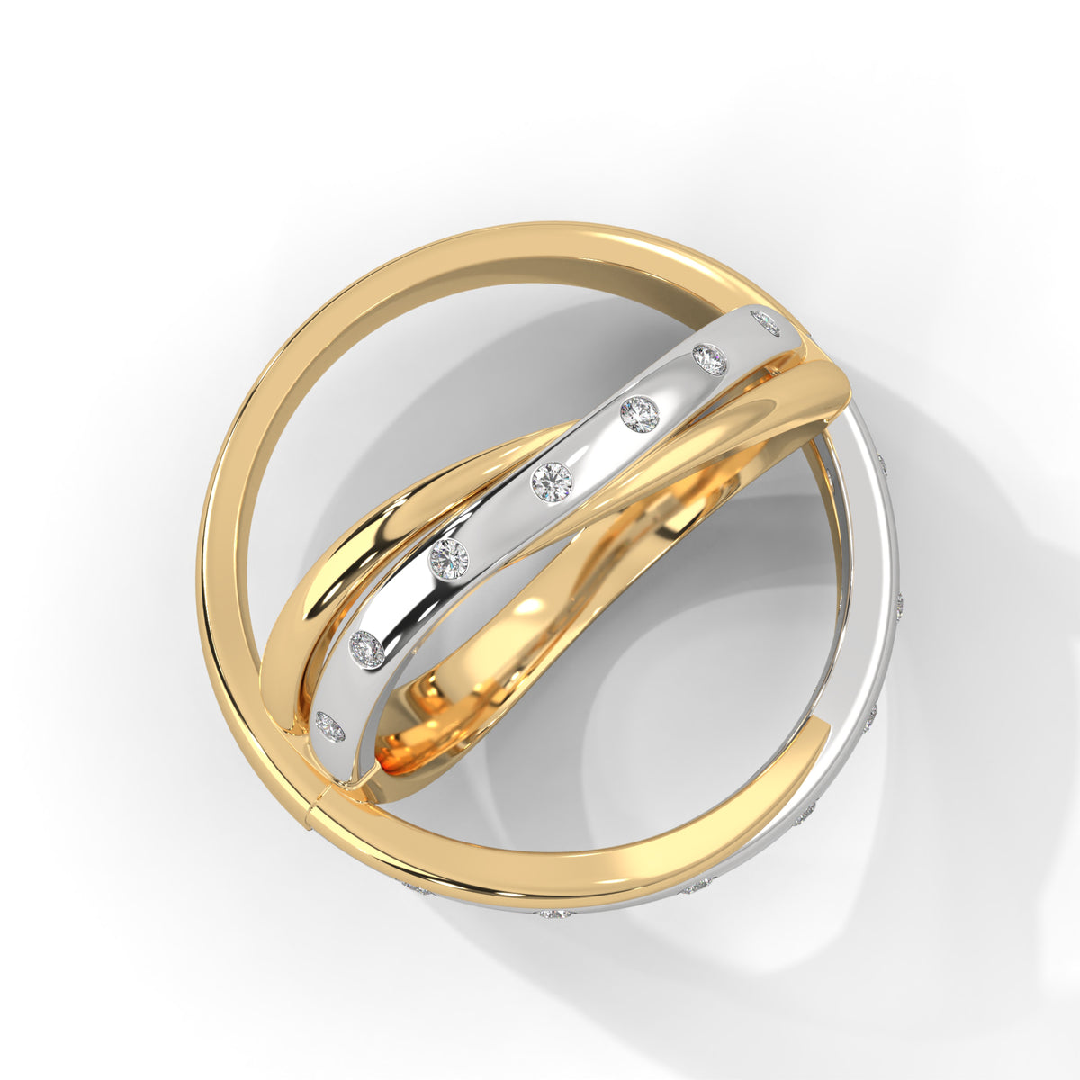 Crossover Embrace Diamond Band Ring