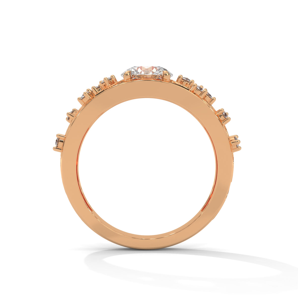 Filigree Scroll Solitaire Ring