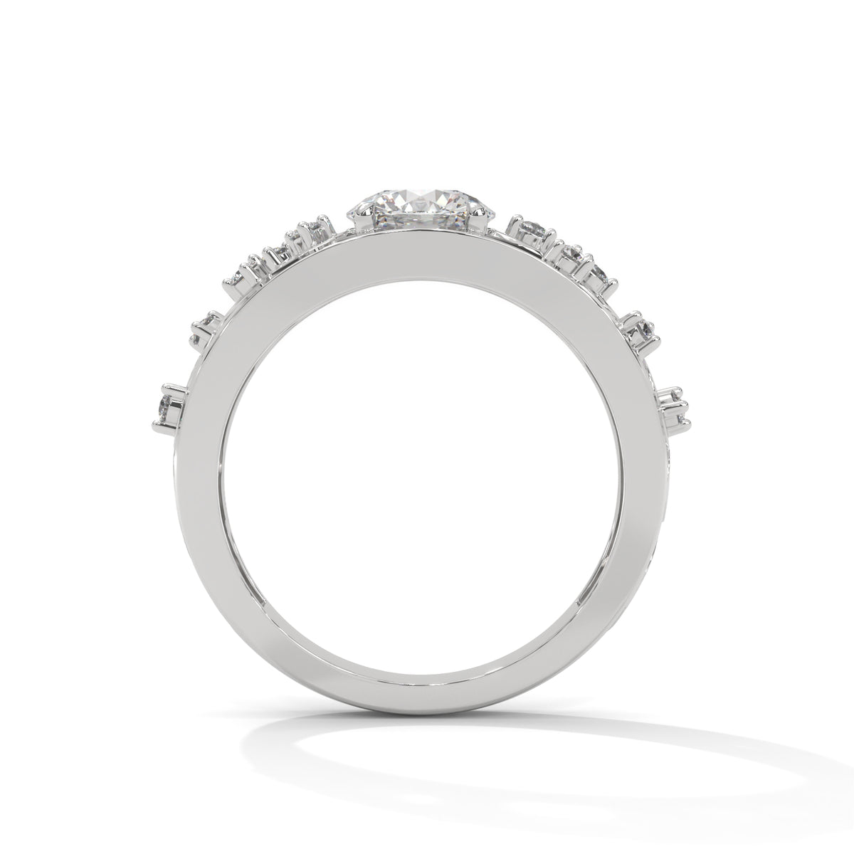 Filigree Scroll Solitaire Ring