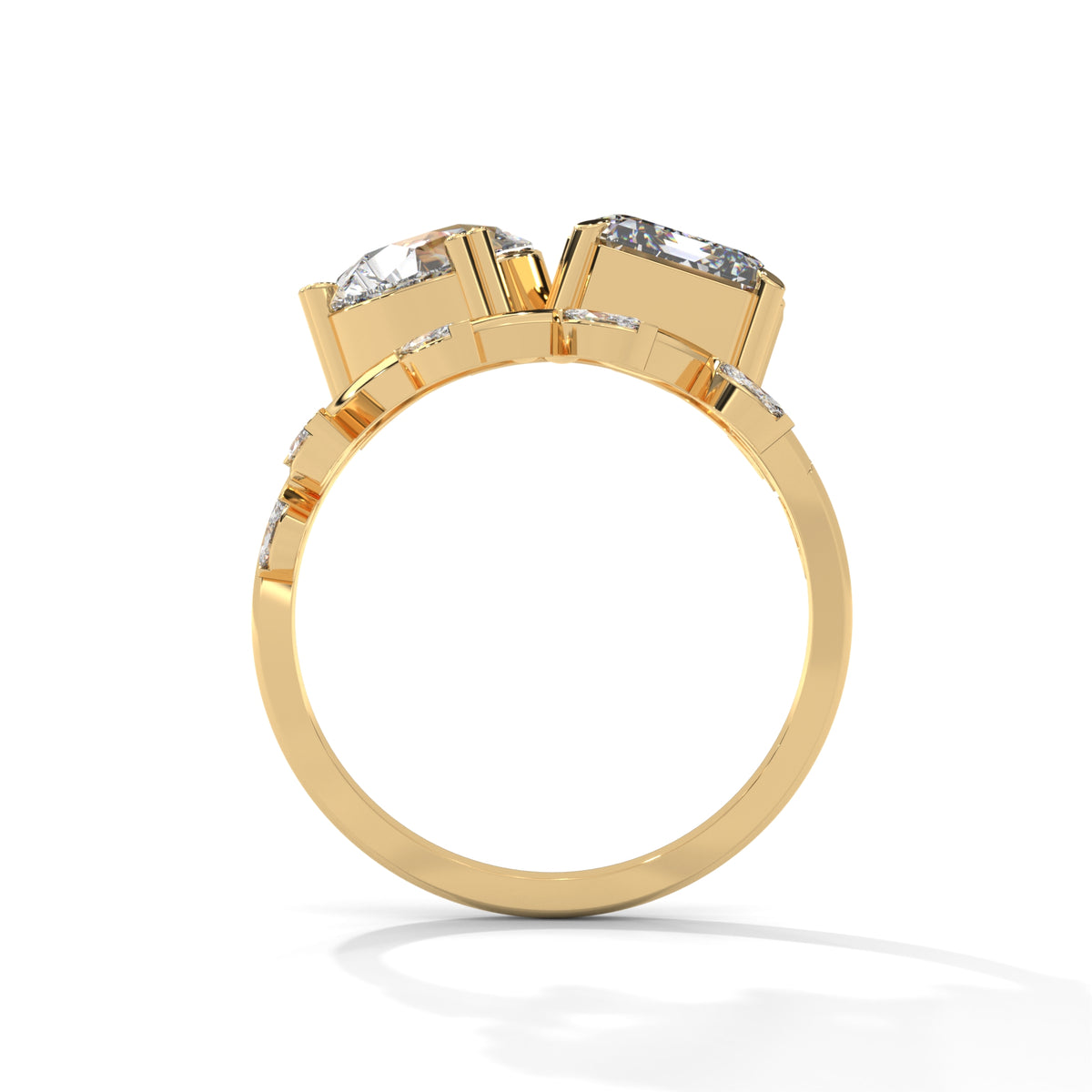 Celestial Bloom Toi et Moi Ring