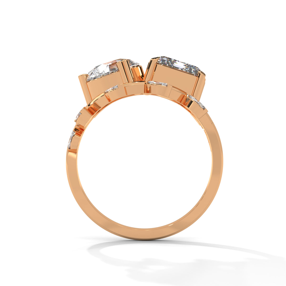 Celestial Bloom Toi et Moi Ring