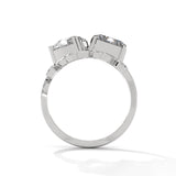 Celestial Bloom Toi et Moi Ring