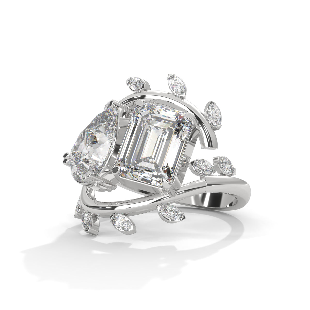 Celestial Bloom Toi et Moi Ring