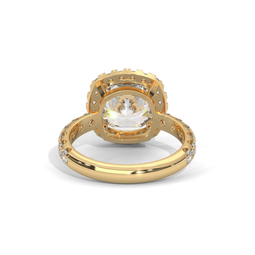 Celestial Cushion Halo Ring