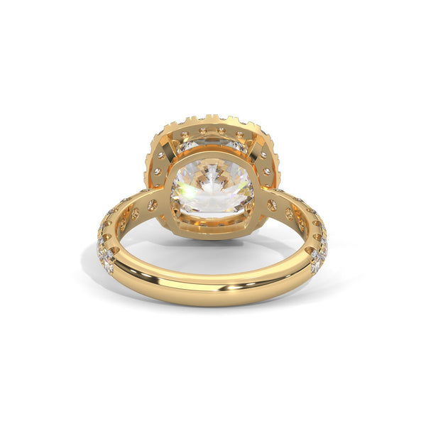 Celestial Cushion Halo Ring