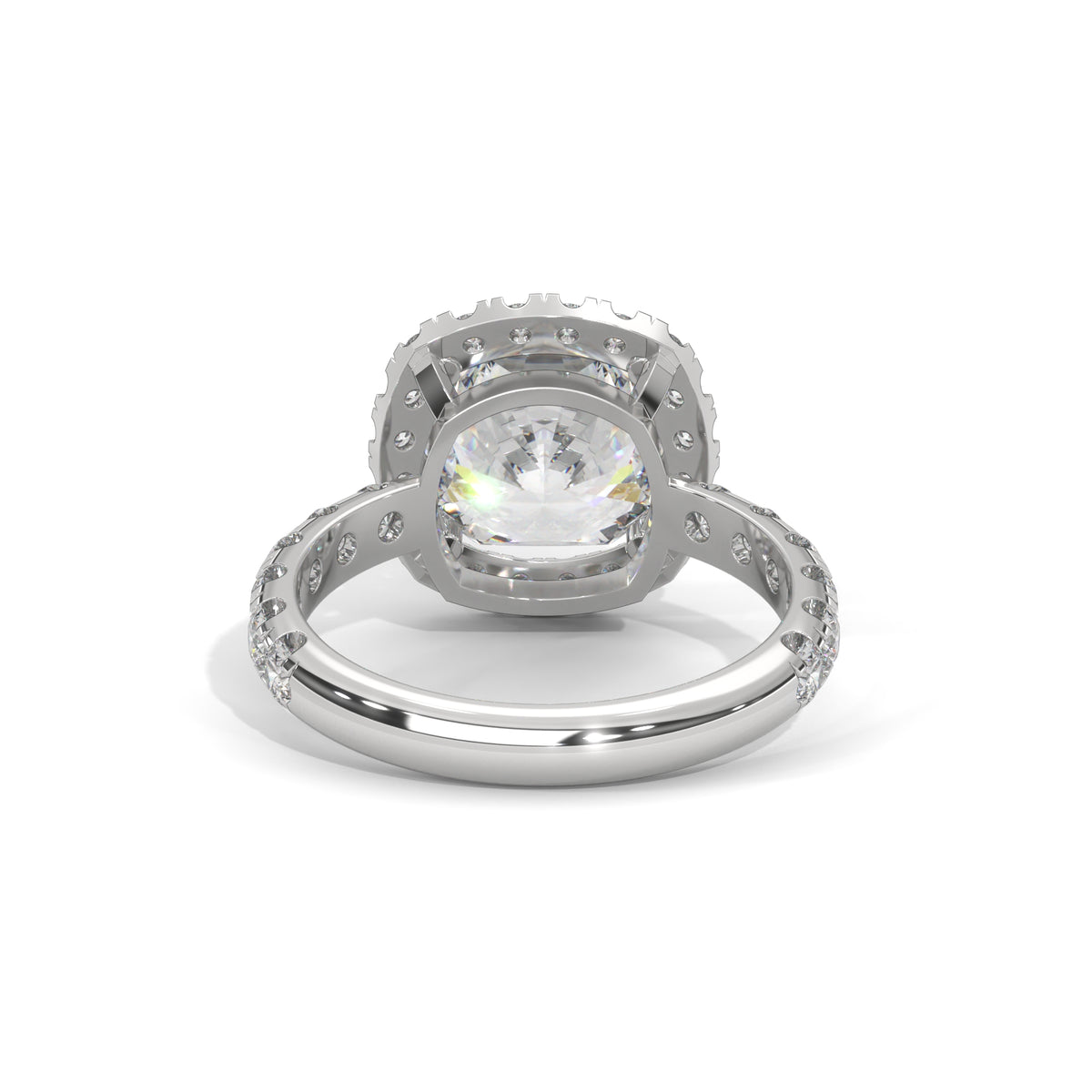 Celestial Cushion Halo Ring