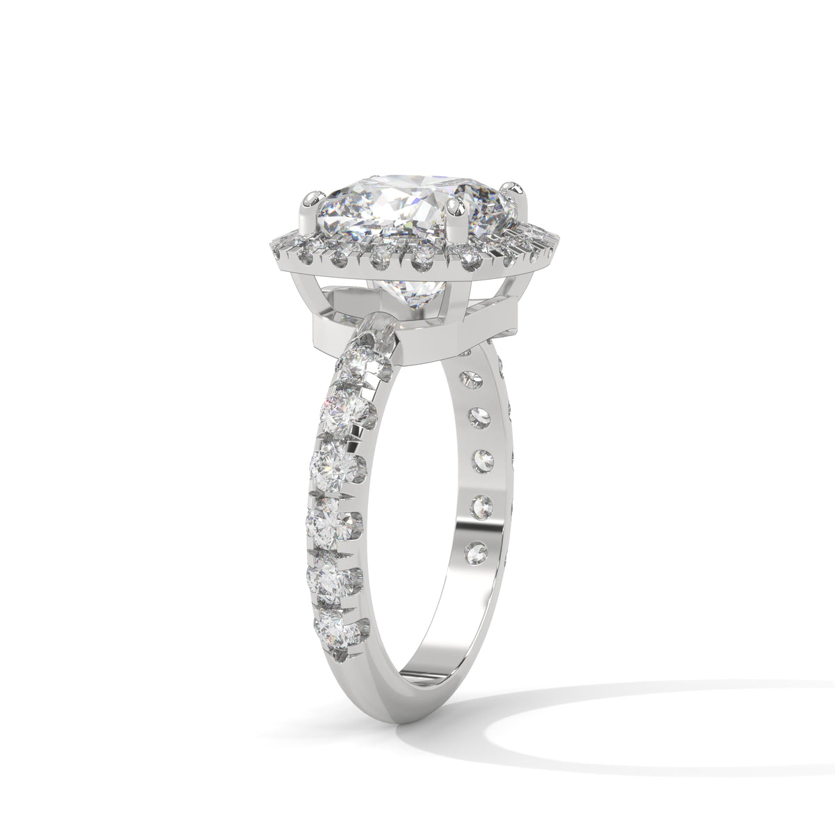 Celestial Cushion Halo Ring