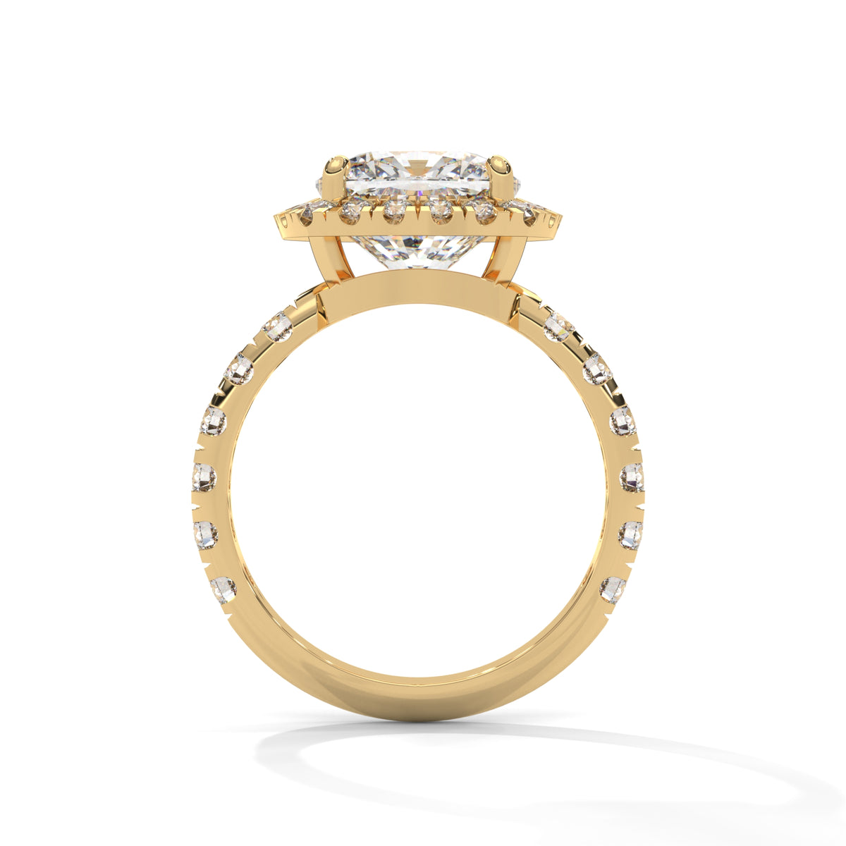 Celestial Cushion Halo Ring