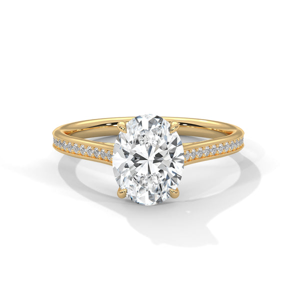 Oval Glow Solitaire Ring