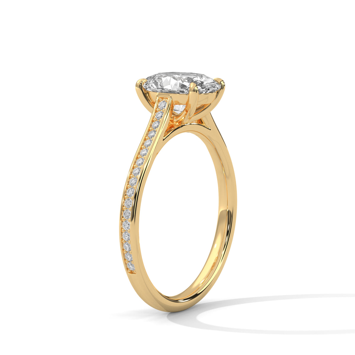 Oval Glow Solitaire Ring