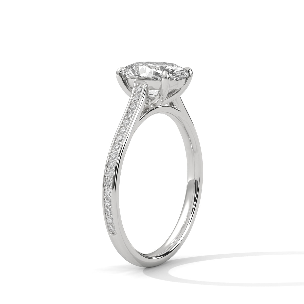 Oval Glow Solitaire Ring