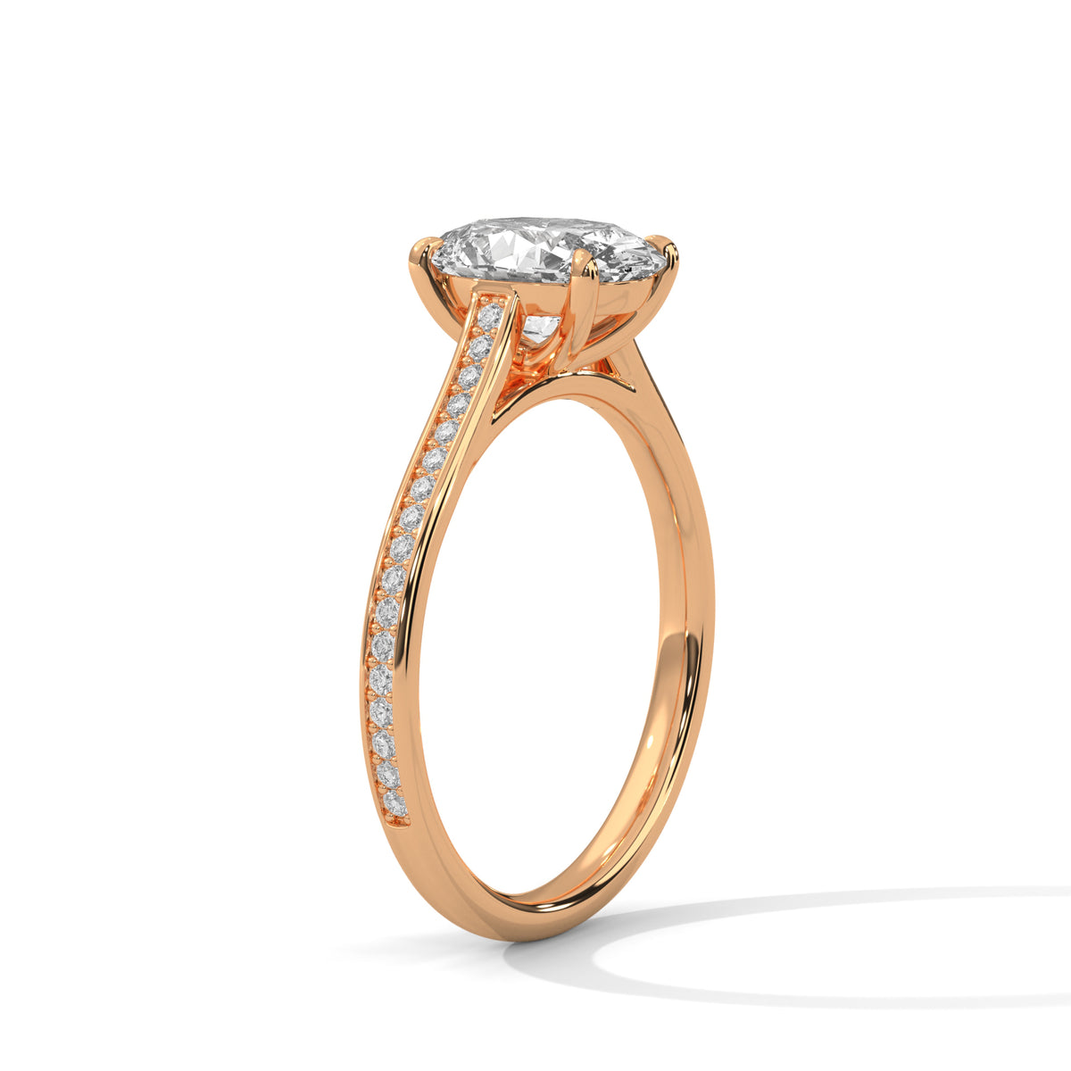 Oval Glow Solitaire Ring