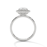 Celestial Oval Halo Solitaire Ring