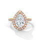 Teardrop Halo Solitaire Ring