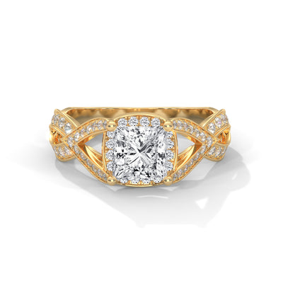 Twisted Infinity Solitaire Ring — IGI Certified Diamond Jewellery | My Carat India