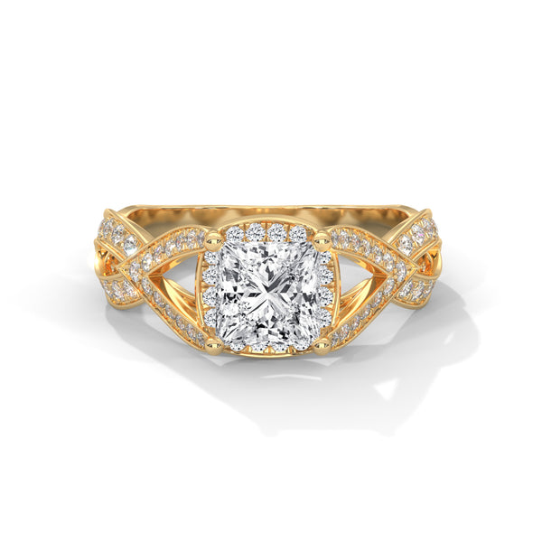 Twisted Infinity Solitaire Ring