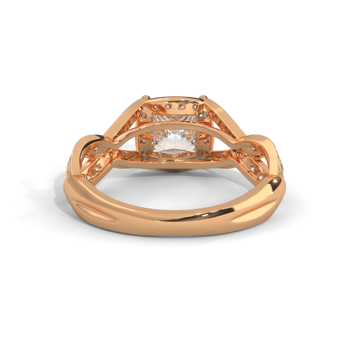 Twisted Infinity Solitaire Ring