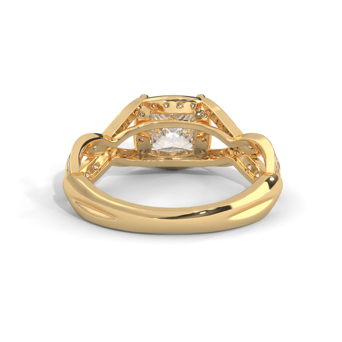 Twisted Infinity Solitaire Ring
