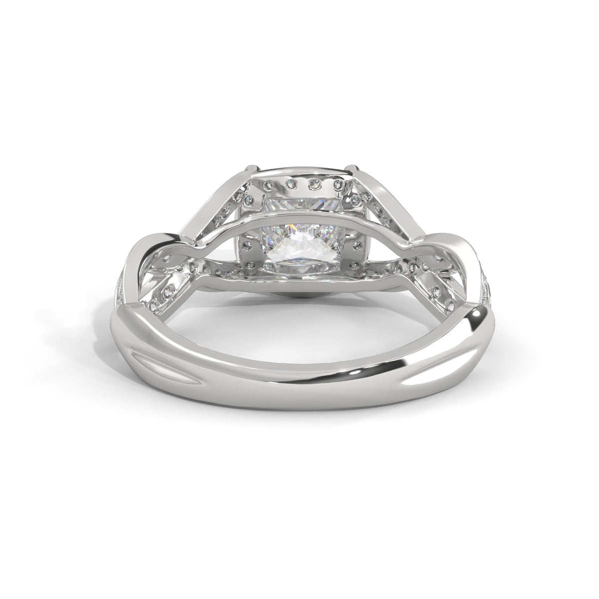 Twisted Infinity Solitaire Ring